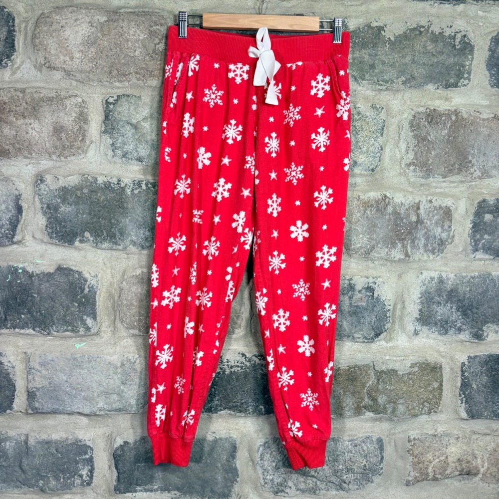 Aerie Women's‎ Red Snowflake Pajama Pants XS PJs Lounge Bottoms Cozy Winter
